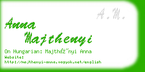 anna majthenyi business card